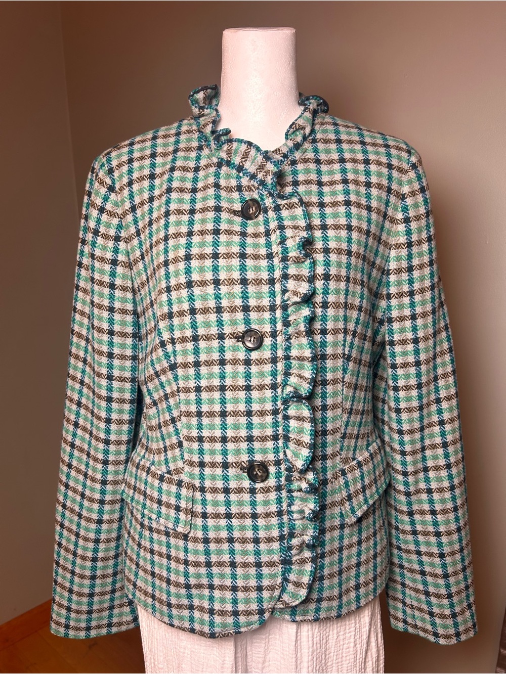 Talbots Collection Size 8 Wool
Plaid Blazer - Picture 2 of 13